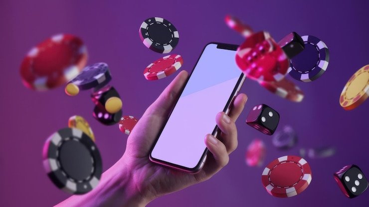 Tampilan kasino langsung okbos dengan dealer video di studio multi-kamera, menampilkan permainan blackjack dan baccarat
